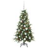 vidaXL Albero di Natale Artificiale con Rami Pieghevoli Verde 120 cm
