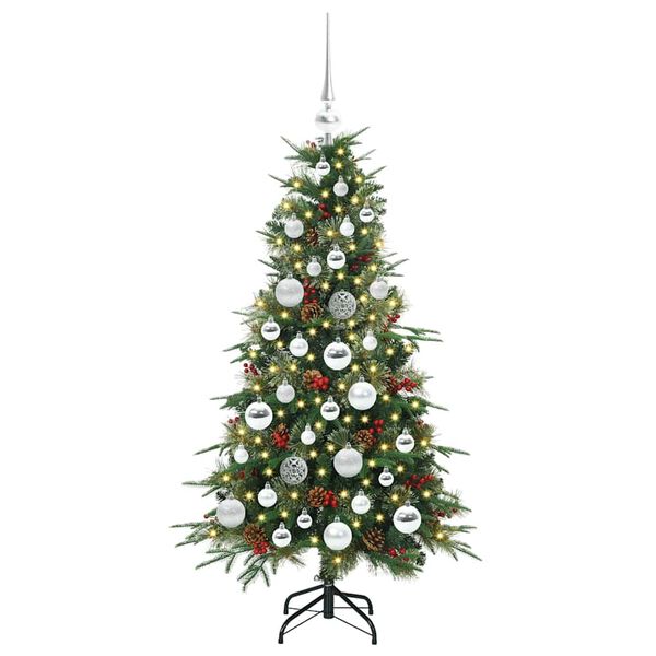 vidaXL Albero di Natale Artificiale con Rami Pieghevoli Verde 120 cm