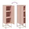 vidaXL Credenza Rosa 36x39x123 cm in Acciaio