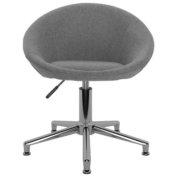 vidaXL Sedie da Pranzo Girevoli 2 pz Grigio Chiaro in Tessuto