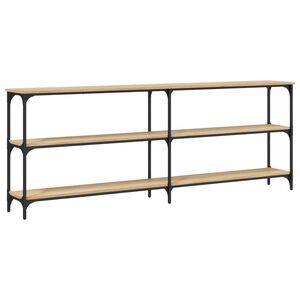 vidaXL Tavolo Consolle Rovere Sonoma 200x29x75 cm Legno Agglomerato