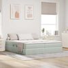 vidaXL Letto con contenitore e materasso Grigio chiaro 180 x 200 cm