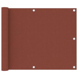 vidaXL Paravento da Balcone Terracotta 75x500 cm Tessuto Oxford