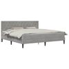 vidaXL Struttura letto con materasso Grigio Chiaro 180 x 200 cm