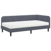 vidaXL Cornice del letto ad angolo Grigio scuro 100 x 200 cm Velluto