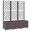 vidaXL Fioriera da giardino con traliccio marrone 120x40x136 cm PP
