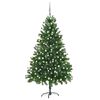 vidaXL Albero di Natale Preilluminato con Palline Verde 210 cm