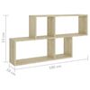 vidaXL Scaffale a Parete Rovere Sonoma 100x18x53 cm Legno Multistrato