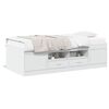 vidaXL Divano Letto con Cassetti senza Materasso Bianco 75x190 cm