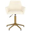 vidaXL Sedia da Pranzo Girevole Crema in Velluto