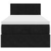 vidaXL Struttura Letto Pouf con Materasso Nero 90x190 cm in Velluto