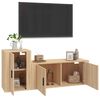vidaXL Set di Mobili Porta TV 2 pz Rovere Sonoma in Legno Multistrato