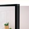 vidaXL Porta Interna Nera 76x201,5cm Vetro Temperato Alluminio Sottile