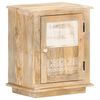 vidaXL Comodino 40x30x46 cm in Legno Massello di Mango