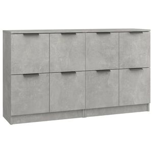 vidaXL Credenze 2 pz Grigio Cemento 60x30x70 cm in Legno Multistrato