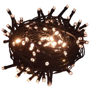 vidaXL Stringa di Luci con 400 LED 40 m 8 Effetti Luce Bianco Caldo