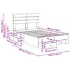 vidaXL Struttura del letto con cassetto con testiera Legno multistrato