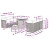 vidaXL Set Divano da Giardino 9 pcs Beige e Grigio Chiaro polyrattan