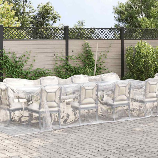 vidaXL Telone Trasparente con Occhielli 3x12 m in Polietilene