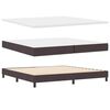 vidaXL Letto box spring con materasso Marrone scuro 200 x 200 cm