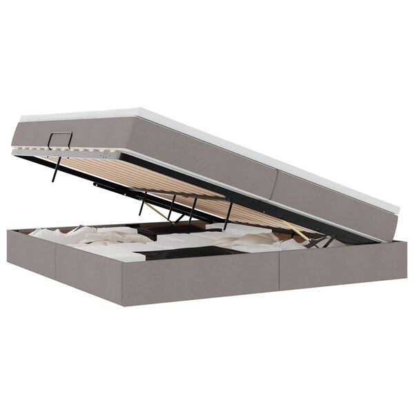 vidaXL Letto con contenitore e materasso Talpa 200 x 200 cm Poliestere