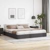 vidaXL Letto con Contenitore Grigio 200 x 200 cm Pelle sintetica
