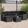 vidaXL Set Divani da Giardino con Cuscini 7pz Nero Polyrattan