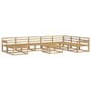 vidaXL Set di divani da esterno 9 pcs Bianco Legno di Acacia Massello