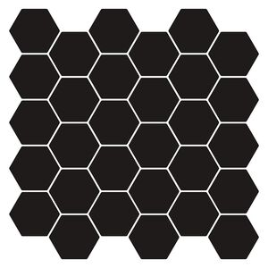 vidaXL Piastrella Esagonale 10 pz Nero 30 x 30 cm Poliuretano e PET