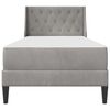 vidaXL Struttura letto con materasso Grigio chiaro 90 x 190 cm Velluto