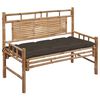 vidaXL Panca da Giardino con Cuscino 120 cm in Bamb&ugrave;