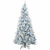 vidaXL Albero di Natale Artificiale con Rami Pieghevoli Bianco 240 cm