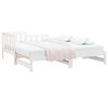 vidaXL Dormeuse Estraibile Bianca 2x(90x200) cm Legno Massello di Pino