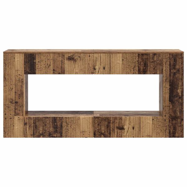 vidaXL Tavolo consolle Rigato Legno vecchio 155 x 29 x 74 cm
