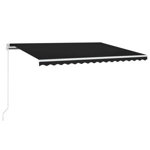 vidaXL Tenda da Sole Retrattile Manuale con LED 450x300 cm Antracite