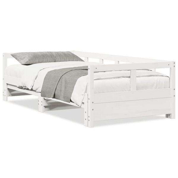 vidaXL Dormeuse senza Materasso Bianca 90x200 cm Legno Massello Pino
