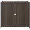 vidaXL Armadietto Portaoggetti Giardino Marrone 83x45x76 cm Polyrattan