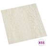 vidaXL Tavole per Pavimenti 55 pcs Crema 5,11 m&sup2; PVC