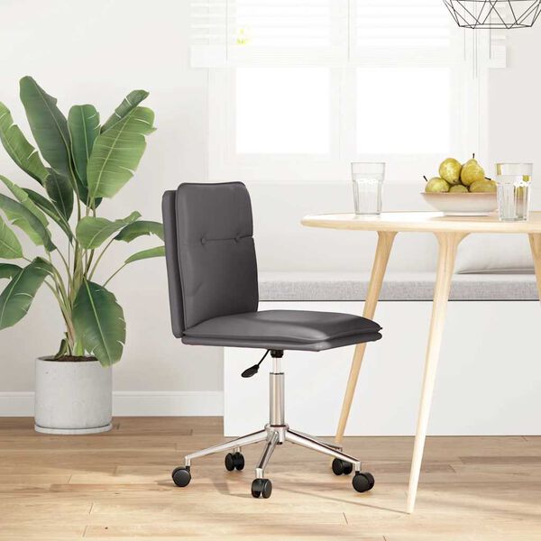 vidaXL Sedia da Pranzo Grigia in Similpelle