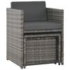 vidaXL Set da Pranzo per Esterni 7 pz con Cuscini in Polyrattan Grigio