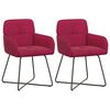 vidaXL Sedie da pranzo 2 pz Velluto Rosso Vino 59 x 56,5 x 86 cm