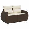 vidaXL Set Divano da Giardino 6 pz con Cuscini Marrone in Polyrattan