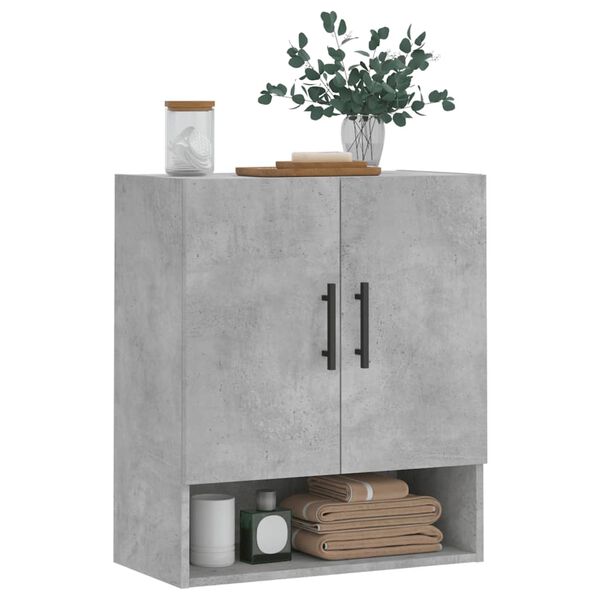 vidaXL Armadietto a Muro Grigio Cemento 60x31x70 cm Legno Multistrato