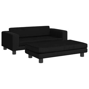 vidaXL Lettino per Cani con Estensione Nero 100x50x30 cm in Velluto