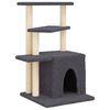 vidaXL Albero per Gatti con Tiragraffi in Sisal Grigio Scuro 83,5 cm