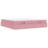 vidaXL Struttura letto con materasso con materasso 2 pcs Rosa Velluto