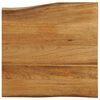 vidaXL Piano per Tavolo 80x80x2,5cm Bordi Vivi in Legno Massello Mango