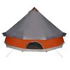 vidaXL Tenda Familiare Tipi 12 Persone Grigia e Arancione Impermeabile