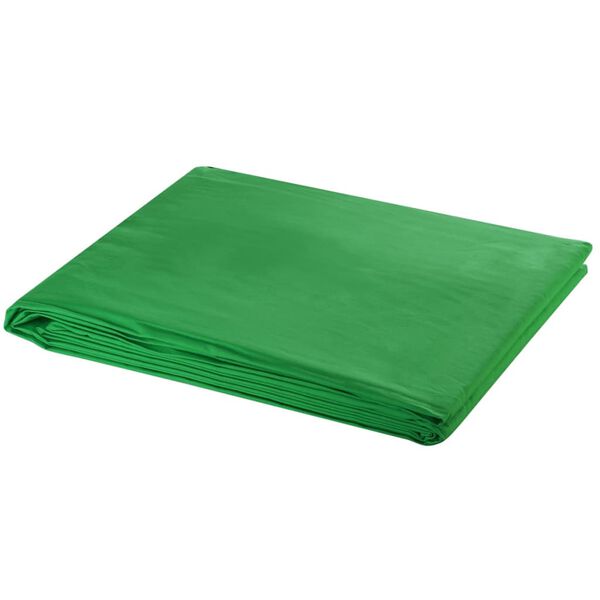 vidaXL Fondale in Cotone Verde senza Supporto 500x300 cm per Croma Key