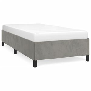 vidaXL Giroletto senza Materasso Grigio Chiaro 90x190 cm Velluto